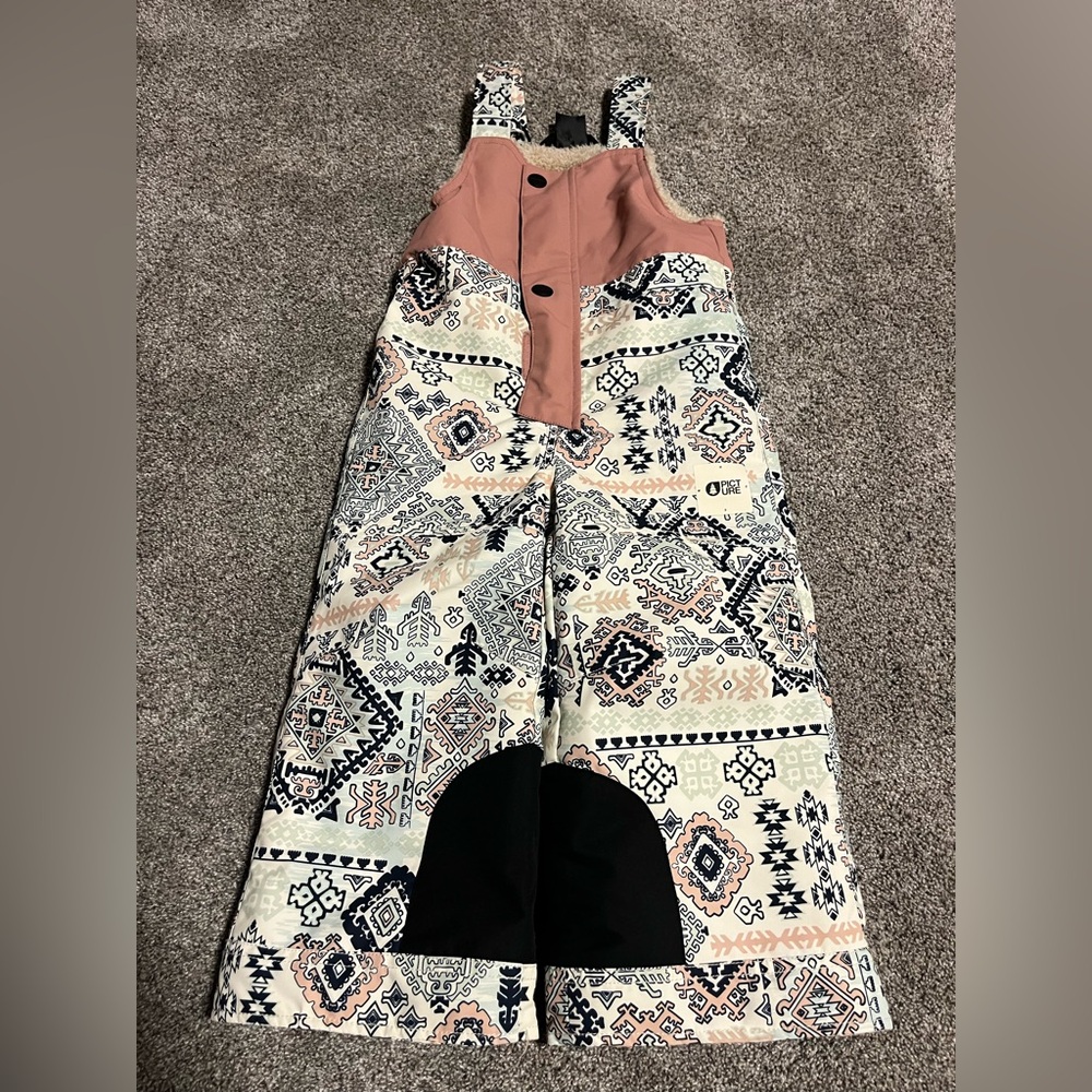 3t Picture fleece lined snow bibs